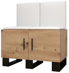 Set mobilier pentru hol Amanda 19 (Stejar artisan + Alb). 1086026