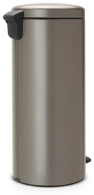 Cos cu pedala Brabantia NewIcon 649057, 30 L, Inchidere usoara, Baza antiderapanta, Gri