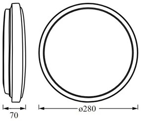 Osram - Plafonieră LED ORBIS LONDON, 16 W, 230 V, Ø 28 cm, albă