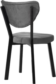 Scaun Barton, gri, profil din metal