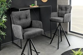 Scaun de bar pivotant BIG GEORGE antracit