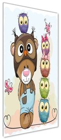 Fotografie imprimată pe sticlă Ursul și Owl