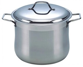 Oală din Inox, 11 Litri, Bază 3 Straturi (Inducție), Capac din Inox