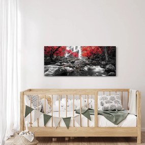 Tablou - Cascade în peisajul de toamnă (120x50 cm)