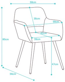 Set de 2 scaune de prânz ergonomice din piele ecologică cu picioare din metal pentru living și dormitor, Negru