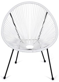 Fotoliu de grădină alb din metal/din plastic Avocado Comfort – Bonami Selection