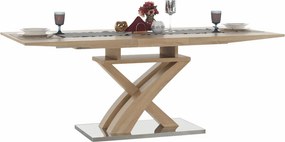 Masă dining,  stejar, 160-200x90 cm, BONET NEW TIP 2