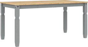 vidaXL Masă de sufragerie "Corona", gri 160x80x75 cm lemn masiv de pin
