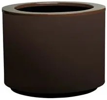 Ghiveci cilindric cu auto-irrigare STEEL PLUS, diferite variante - Hobby Flower Dimensiuni: Ø 35 x 35, Culoare: ciocolată