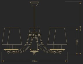 Candelabru 5 brate design clasic realizat manual N