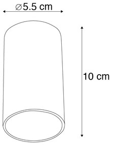 Spot modern inteligent negru incl. WiFi GU10 - Tuba