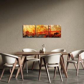 Tablou - Golden Gate, SanFrancisco, California (cu ceas) (90x30 cm)
