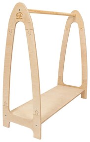 Cuier pentru copii în culoare naturală cu aspect de lemn de pin 60x96 cm Montessori – Meowbaby