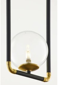 Lustră pe cablu Jupiter 2023 ZAFRA 1xG9/10W/230V negru/auriu/transparent