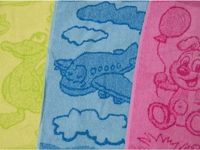 Prosop pentru copii BEBE trenulet roz 30x50 cm