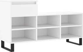 vidaXL Pantofar, alb, 102x36x60 cm, lemn compozit