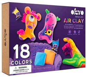 1 x Set de Creatie Air Clay, Okto, 18 culori