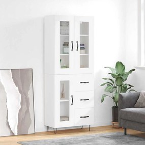 vidaXL Dulap înalt, alb, 69,5x34x180 cm, lemn compozit