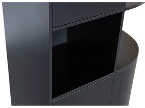 Bibliotecă modulară neagră din lemn masiv de pin 78x210 cm Finca – WOOOD