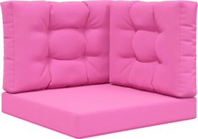 vidaXL Perna pentru canapea de exterior 3 pcs Roz Poliester
