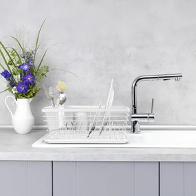 Scurgător de vase alb din metal 36x30 cm Drip – Wenko