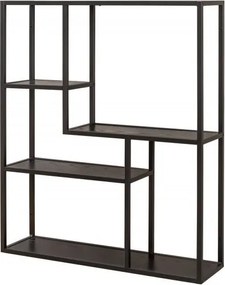 Raft design industrial Slim Line 90cm, negru