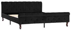 288554 vidaXL Cadru de pat, negru, 160 x 200 cm, catifea