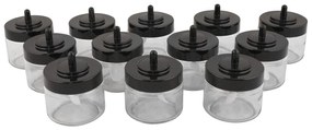 Set borcane de condimente Spice Jar Set   Genis Kasikli 12, Transparent, 30x20x20 cm