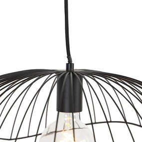 Lampă suspendată de design neagră 50 cm - Pua