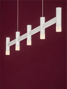 Lustra liniara cu 5 spoturi LED 2700K POETIC alb