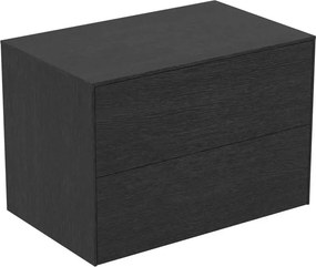 Dulap baza suspendat Ideal Standard Atelier Conca finisaj stejar inchis 2 sertare cu blat 80 cm