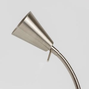 Lampă LED cu clemă, 1x GU10, 4,7 W, 230 V, crom mat