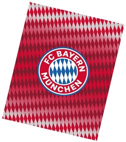 Carbotex Pătură de fotbal FC Bayern MünchenDiamonds, 130 x 170 cm