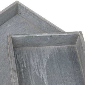 Set de 2 tăvi din lemn Firry, gri