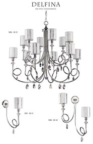 Jupiter 1596 - DE 12 CH - Lustra de cristal DELFINA 12xE14/40W
