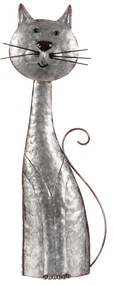 Decorațiune metalică Pisică, 15 x 44 x 7 cm