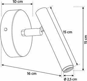 Aplica spot de perete STALACTITE 1xG9/3W/230V bej