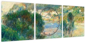 Tablou - Auguste Renoir, View of Monte Carlo from Cap Martin, reproducere (cu ceas) (90x30 cm)