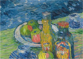 Tablou - Alexej von Jawlensky, Still Life with Bottles and Fruit, reproducere (70x50 cm)