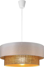 Lustră pe cablu BORHO 1xE27/60W/230V, diam. 40 cm, alb/jută