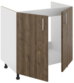 Corp Masca Chiuveta Karo, 2 Usi, Stejar Bronz/Alb, 80 x 50 x 80 cm