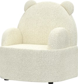 AIYAPLAY Fotoliu pentru copii, formă de ursuleț, Teddyfleece moale, până la 3 ani, 52x48x59 cm, Bej | Aosom Romania