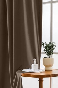 Draperie opaca maro VELVET 135x250 cm Sistem de agatare: Rejansa