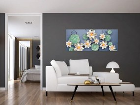 Tablu cu nufăr (120x50 cm)
