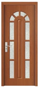 Usa Interior din MDF Novo Doors ND108, Cadru din Lemn Masiv, Geam Sablat, KIT COMPLET, Toc , Manere si balamale incluse (Culoare: Stejar Auriu,