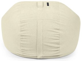 Fotoliu bean bag crem cu tapițerie din țesătură bouclé Roll 135 – SLOWDOWN