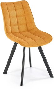 Scaun K549, galben/negru, stofa clasica/metal, 46x61x84 cm