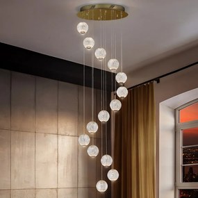 Lustra casa scarii cu 14 pendule LED design modern Austral SV-354318