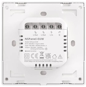 Intrerupator de Perete Smart Sonoff NSPanel Alb cu WiFi