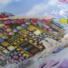 Tablou - Căsuță de turtă dulce (120x50 cm)